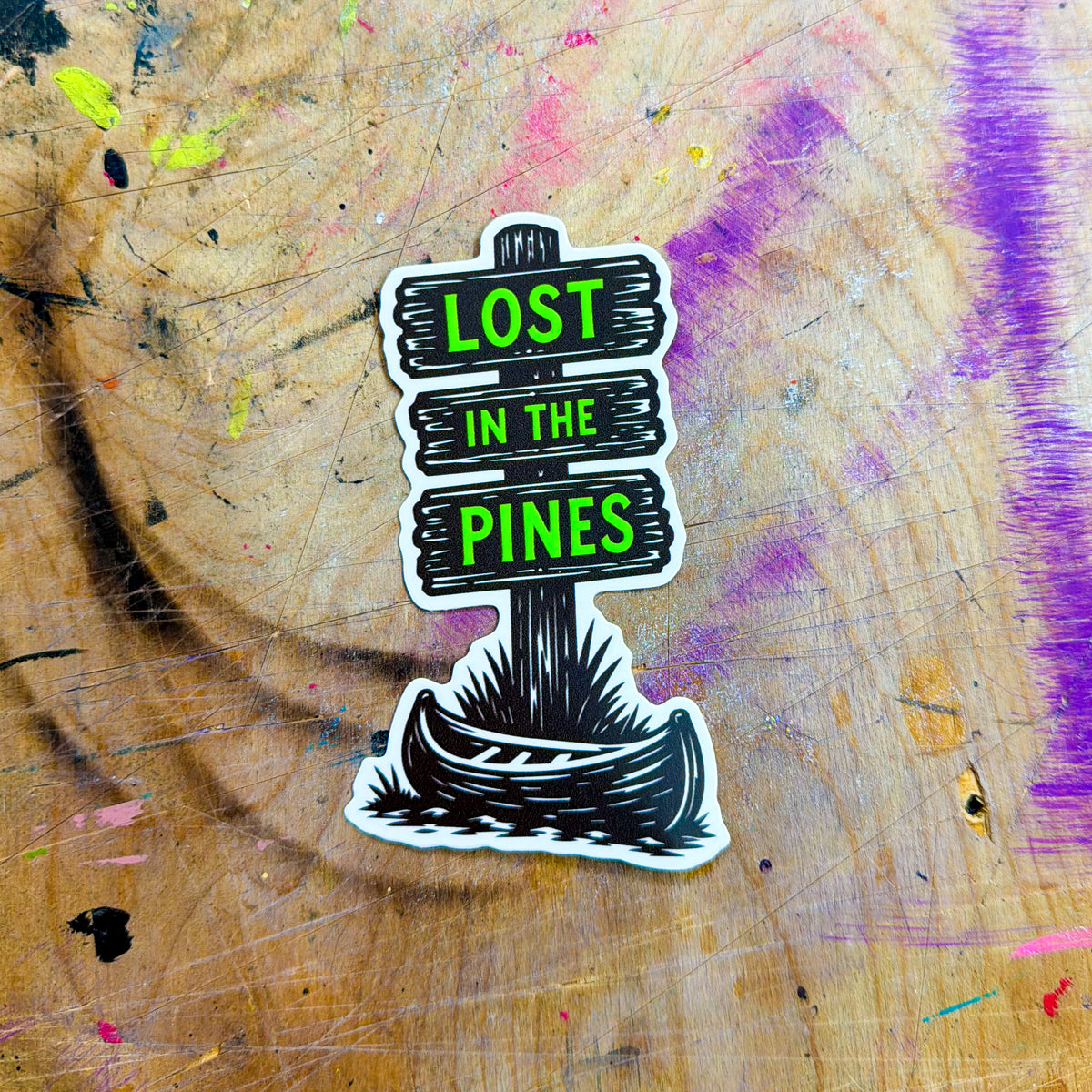 Lost in the Pines Sticker – 4 in Die-Cut Sticker