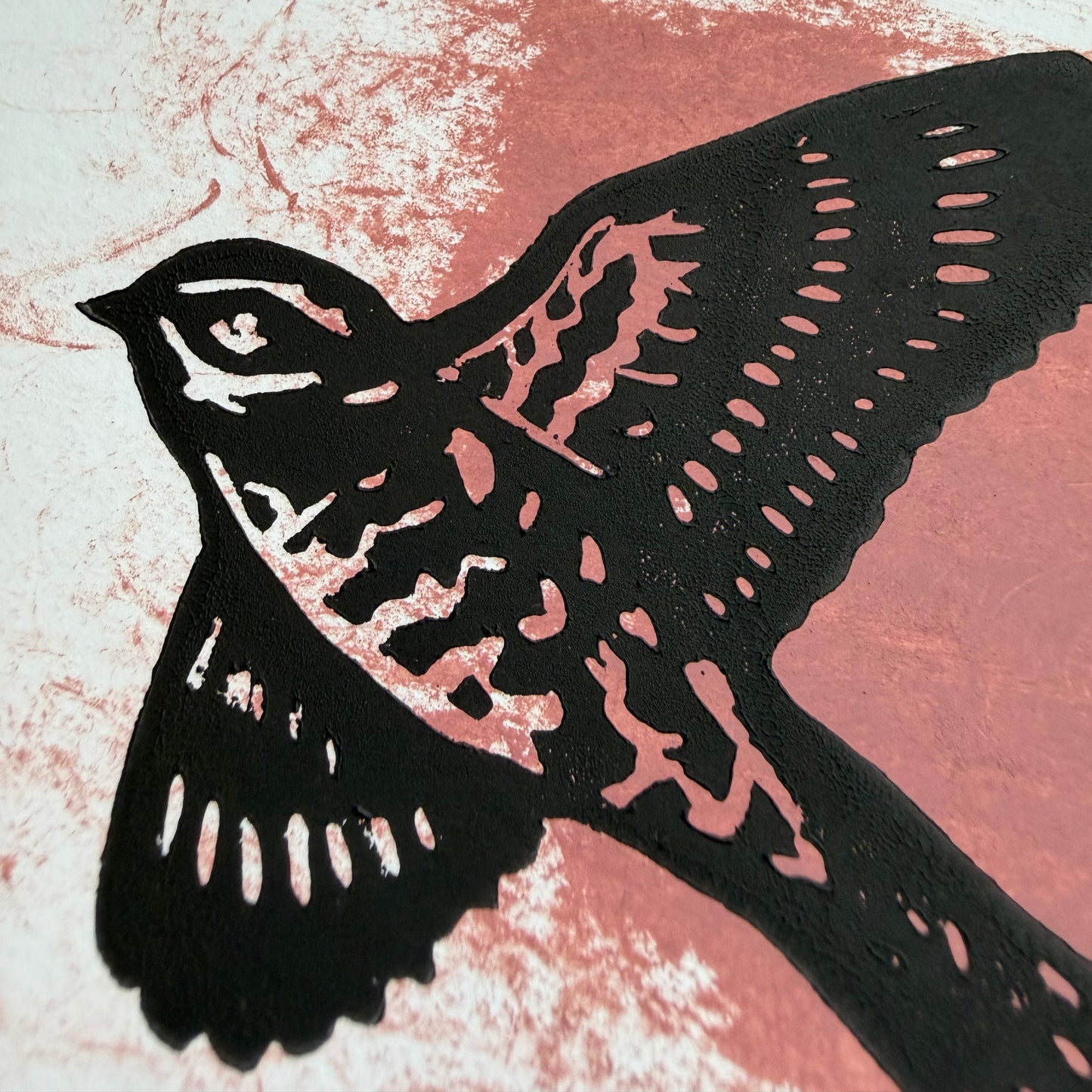 Eastern Whip-poor-will — Hand-Pulled Linocut Print