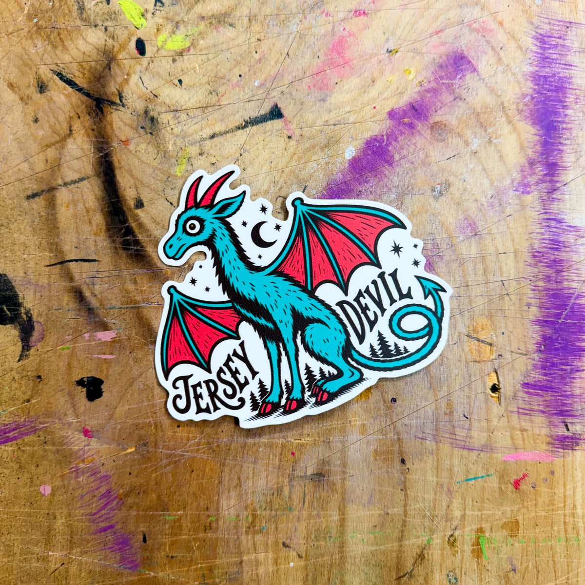 Jersey Devil Sticker – 4 in Die-Cut Sticker