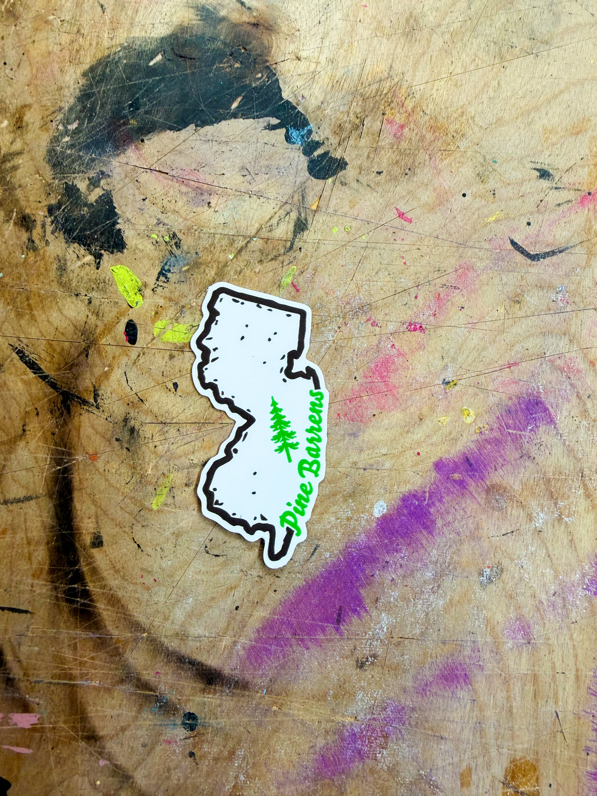 Pine Barrens New Jersey Sticker – 3 in Die-Cut Sticker