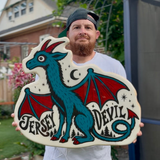 Jersey Devil Folk Art | Original Hand-Painted Wood Wall Art & Table Display