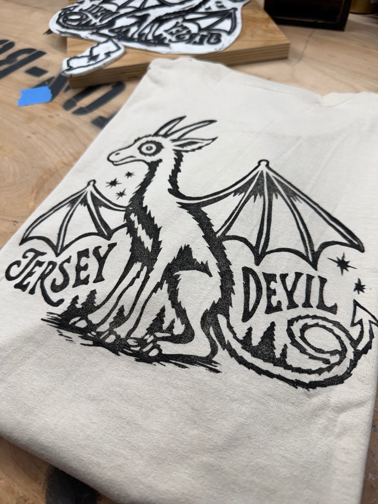 Jersey Devil Hand-Block-Printed T-Shirt