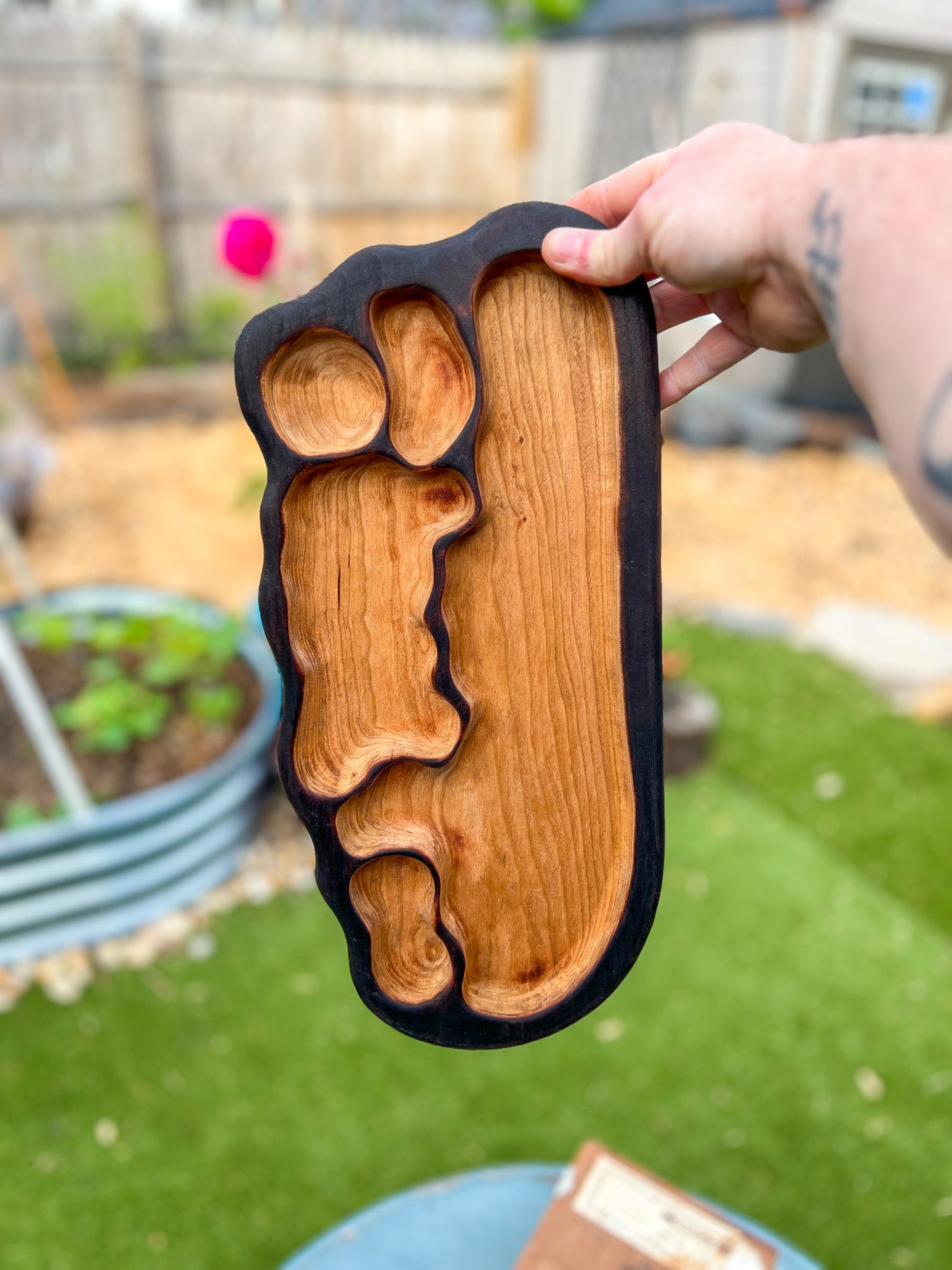 Handmade Serving Tray | Torched Current No. 01 | Remy's Studio